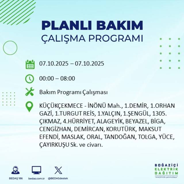 Bugün İstanbul karanlığa bürünecek! BEDAŞ açıkladı: 23 ilçede elektrikler kesilecek 38